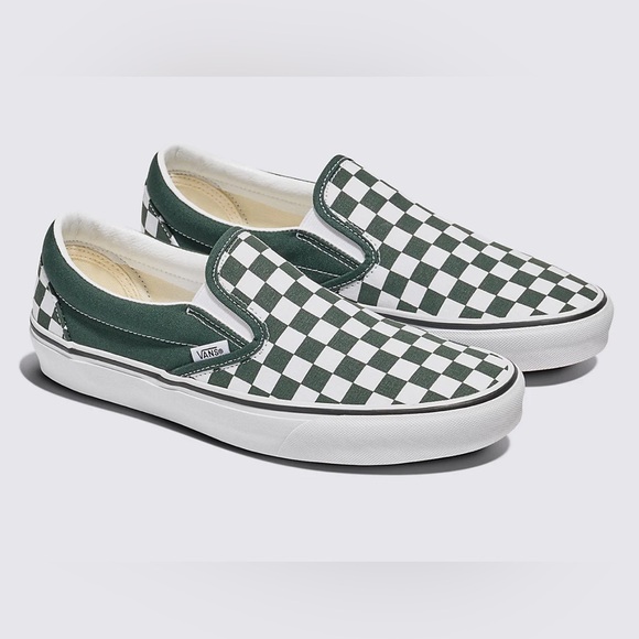 VANS Classic Slip-On Color Theory Checkerboard - 11 - Scarab Green / White - NWB - Picture 9 of 9